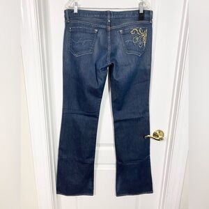 Y2K Goldsign Embroidered Bootcut Jeans USA MADE Vintage 31